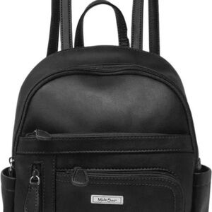 Multi Sac Black leather  Backpack